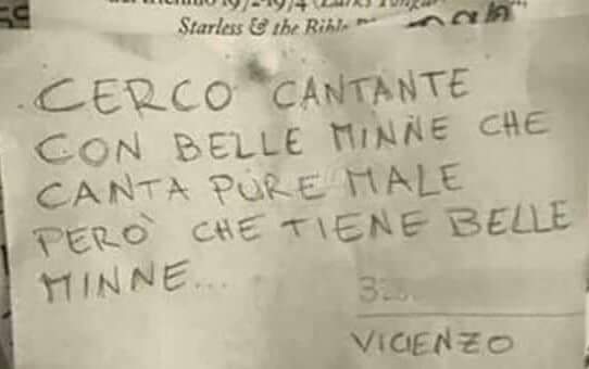 Cercasi cantante con un grande do di petto